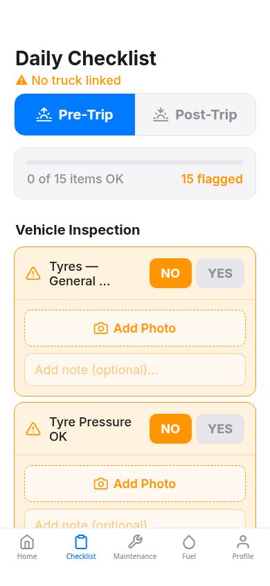 CPKEye Driver App — Daily Checklist